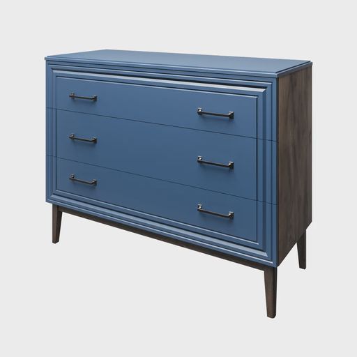 Комод «Гориция», 3 ящика, сапфировый